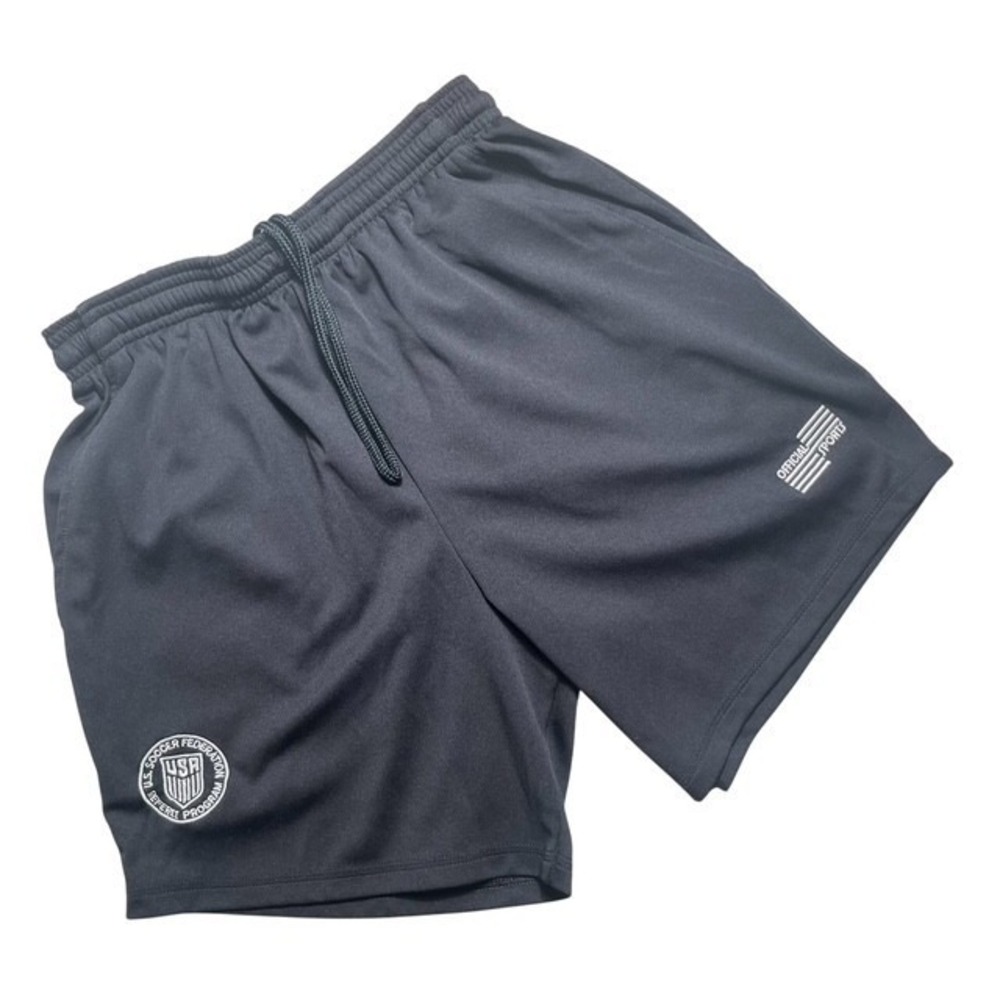Official Sports USSF Mens Sz XS Soccer Referee Program Shorts Black Pockets-1830
